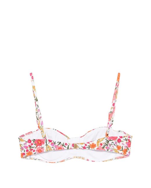 Farm Rio Pink Banana-Print Underwire Bikini Top