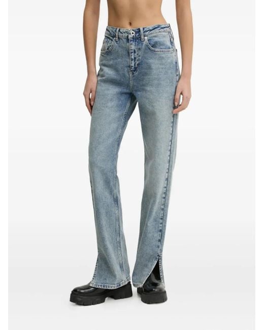 Karl Lagerfeld Blue Jeans Mit Saumschlitz