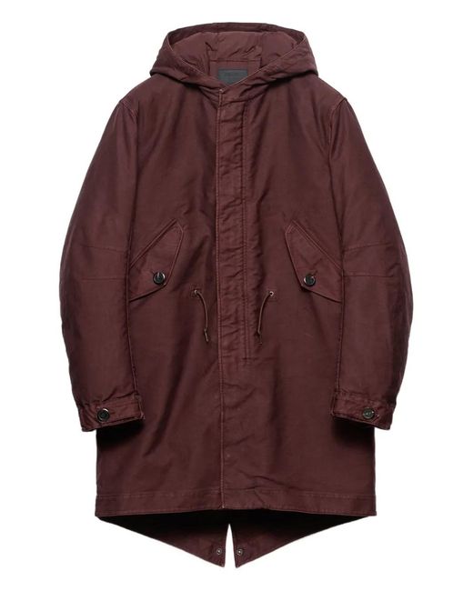 Prada Purple Hooded Down Jacket for men