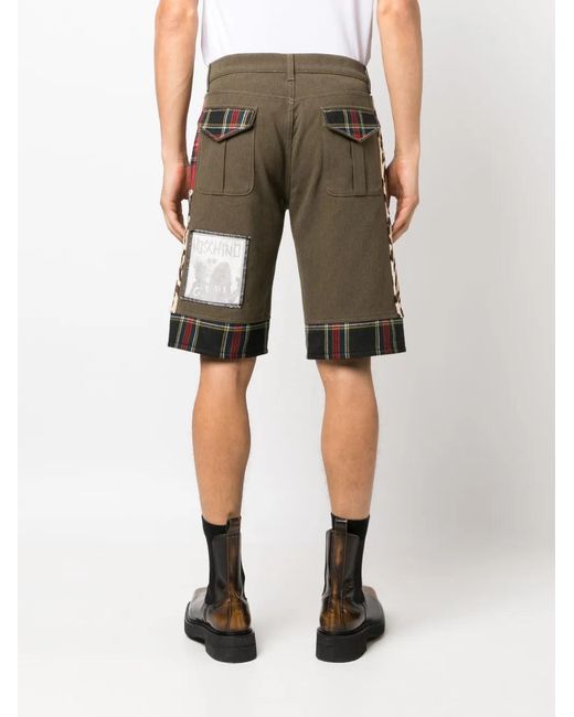 Bermuda Con Design Patchwork di Moschino in Green da Uomo