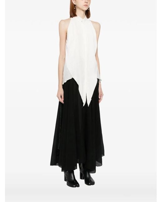 Ma+ White Asymmetrical Top