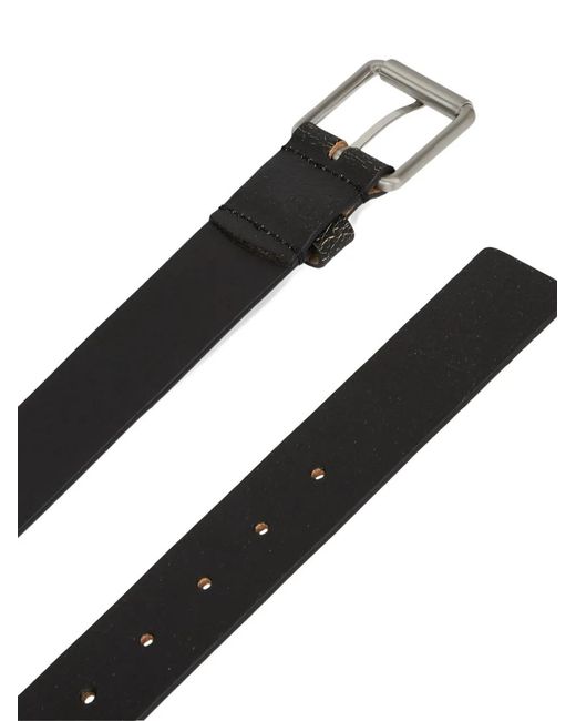 Karl Lagerfeld Black Ceinture En Cuir À Logo Gravé for men