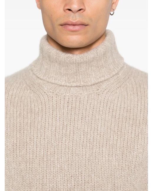 Fedeli Natural Turtleneck Sweater for men
