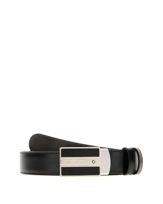 Montblanc White Leather Belt for men