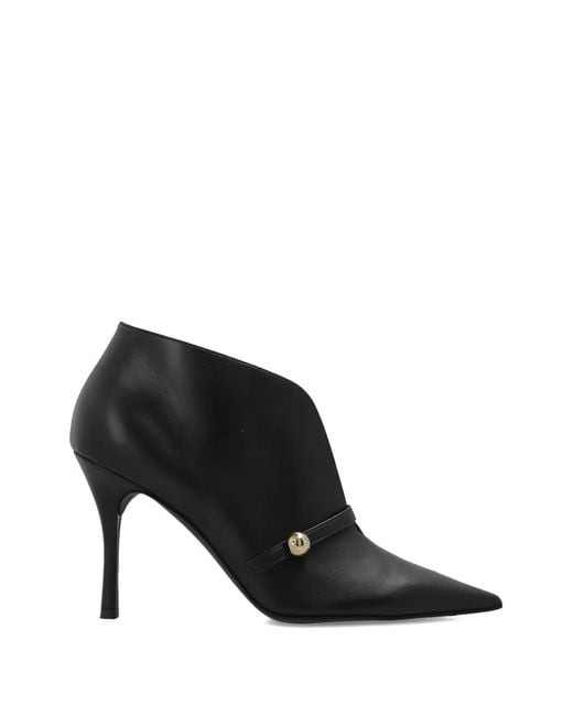Furla Black Strap Heeled Boots