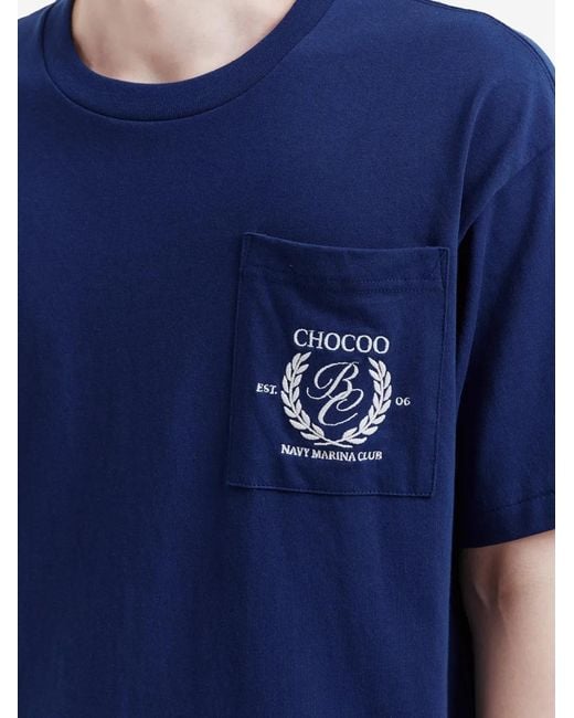Chocoolate Blue T-Shirt À Poche Poitrine for men