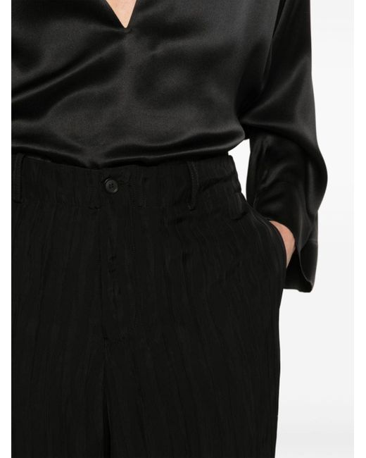 Pantalones anchos con pinzas Emporio Armani de hombre de color Black