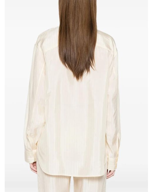 Barena White Mimma Sbrissa Striped Button-Down Shirt
