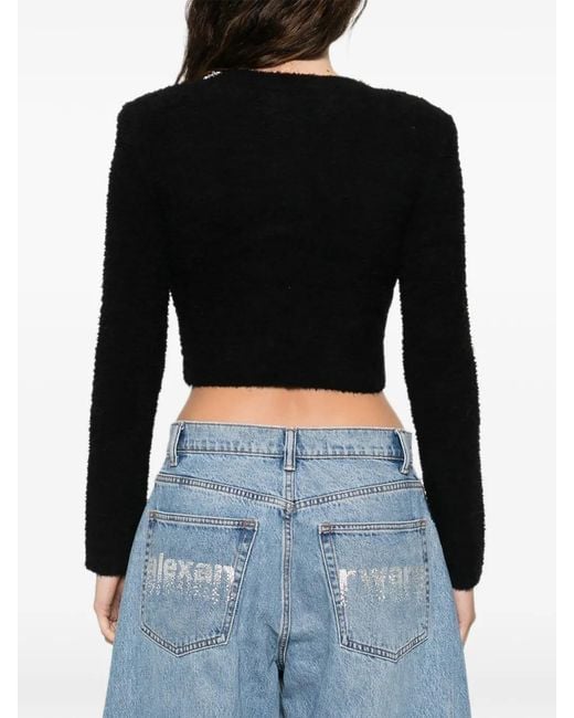 Self-Portrait Black Embellished-Button Jacket