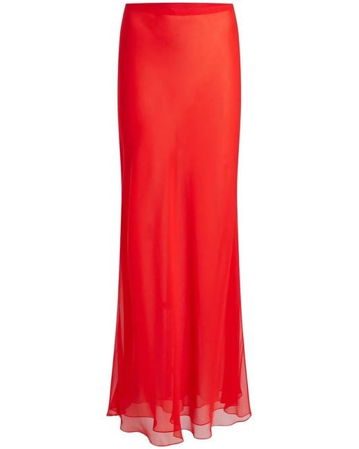 Khaite Red Mauva Skirt