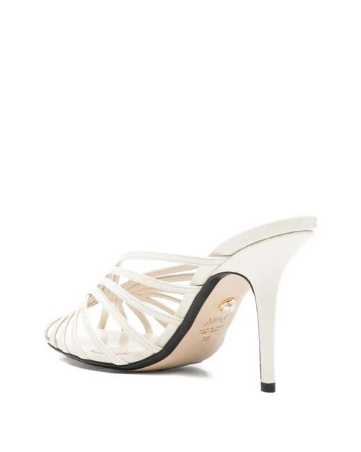 ALEVI White Multi-Straps Sandals