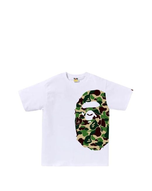 A Bathing Ape White T-Shirt Ape Head À Imprimé Camouflage for men
