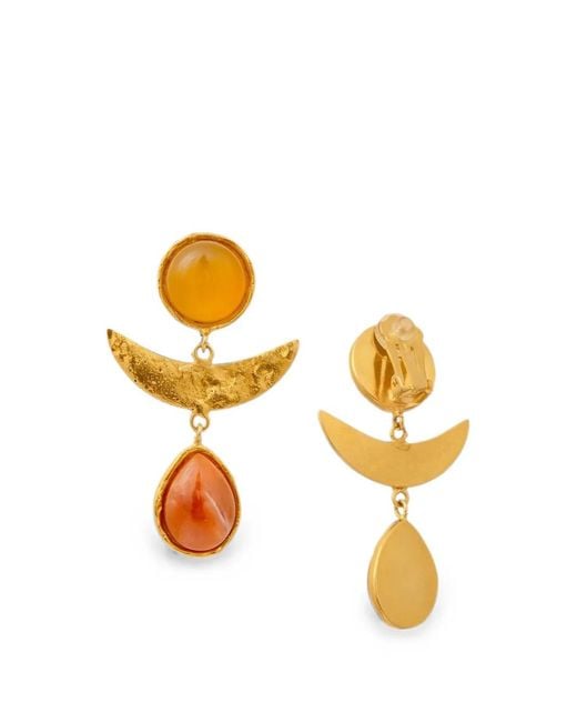 Sylvia Toledano Orange Sunset Onyx Jasper Drop Earrings