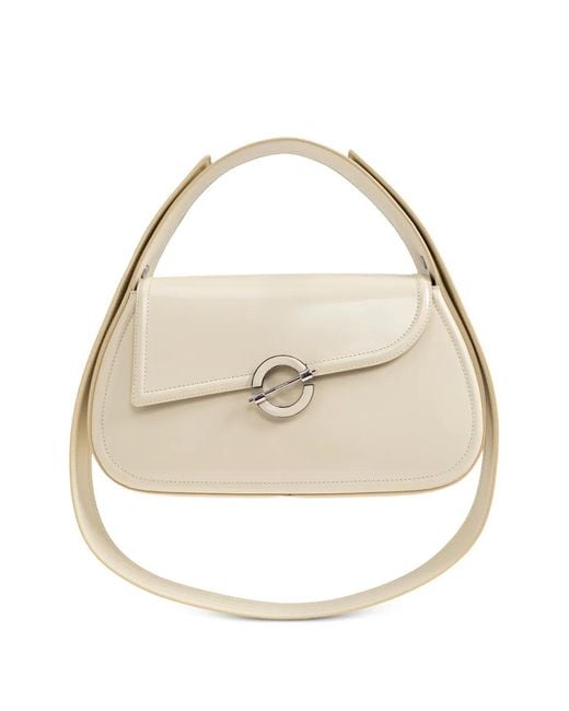 Samsøe & Samsøe White Sahero Ring-Detail Shoulder Bag