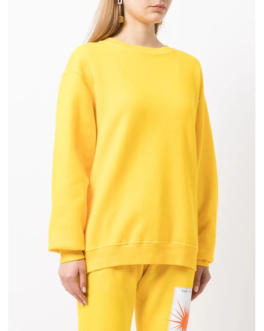 LA DETRESSE Yellow The Sun-Motif Cotton-Blend Sweatshirt