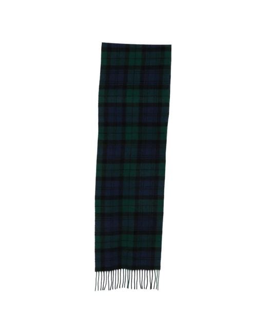 Polo Ralph Lauren Black Tartan-Pattern Scarf for men