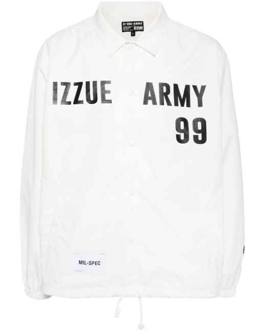 Izzue White Logo-print Jacket for men