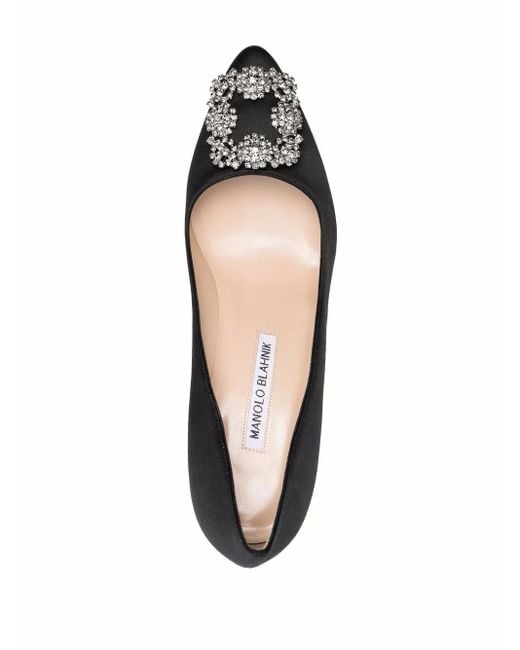 Manolo Blahnik Black Hangisi Pointed Pumps