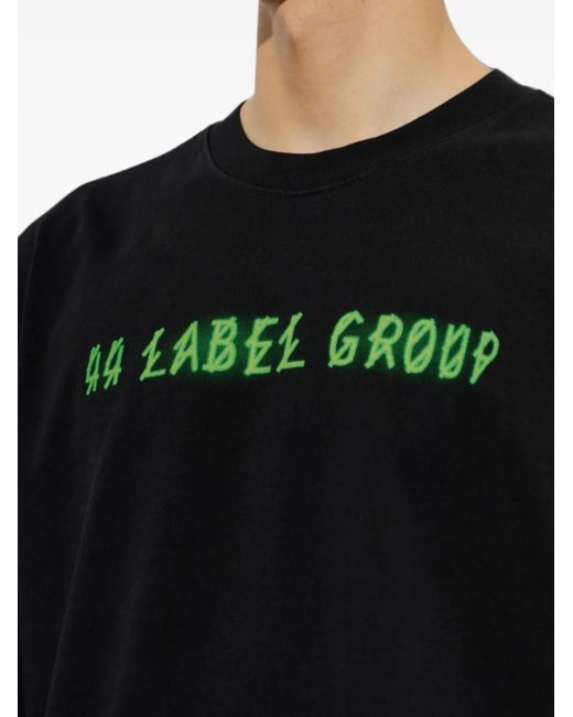 44 Label Group Black Jocker Graphic-Print T-Shirt for men