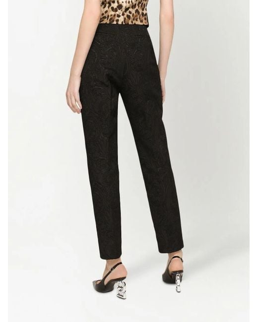 Dolce & Gabbana Black Straight Leg Trousers