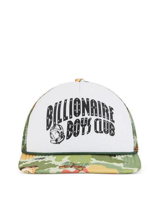BBCICECREAM White Logo-Print Mesh-Panel Trucker Hat for men