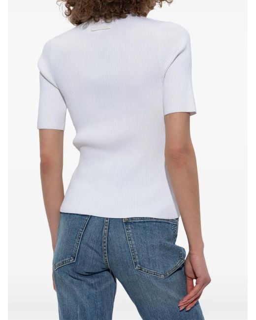Tory Burch White Short Sleeve Top
