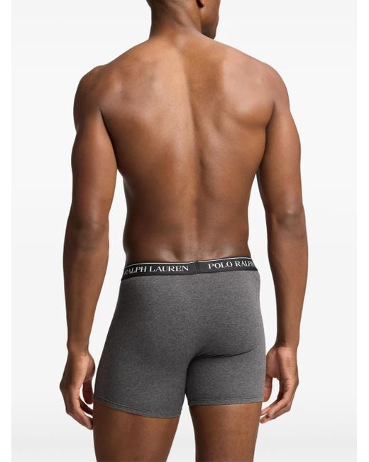 Set de tres bóxeres con logo Polo Ralph Lauren de hombre de color Black
