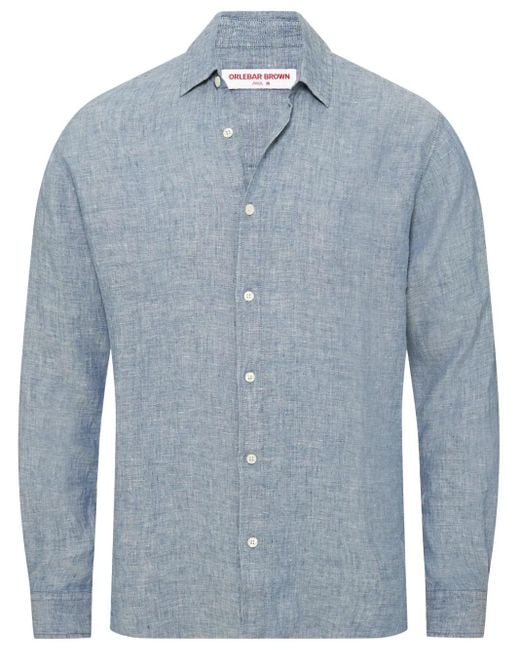Camisa Justin Orlebar Brown de hombre de color Blue