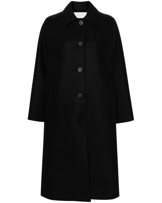 Harris Wharf London Black Virgin-Wool Coat