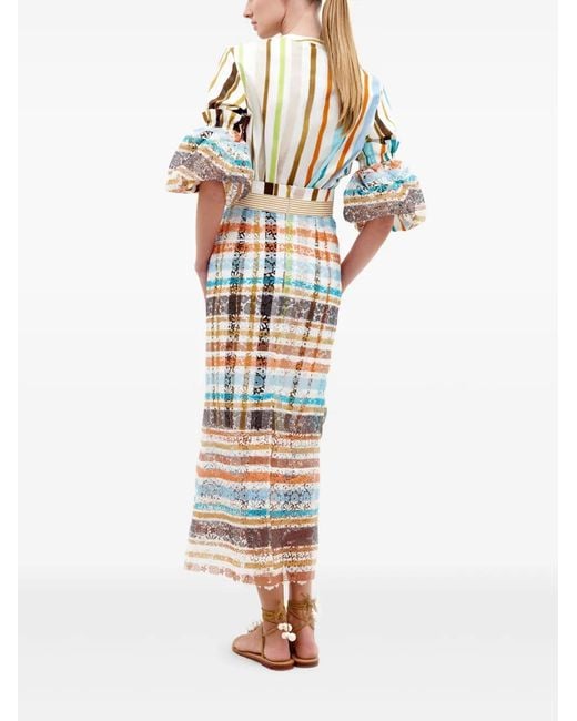 Silvia Tcherassi Blue Nuru Blouse