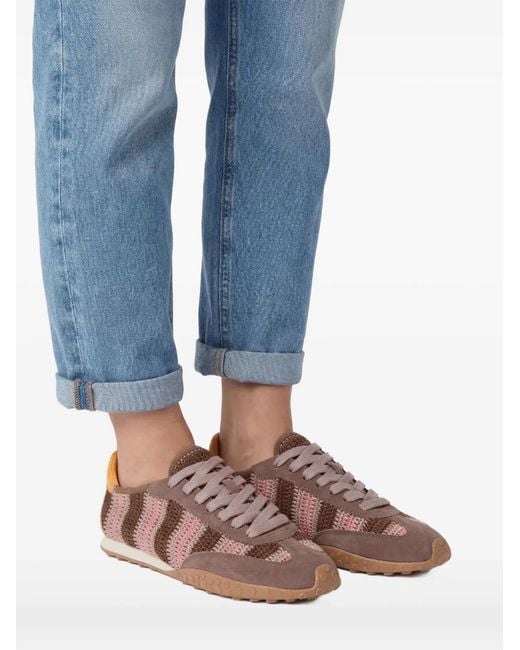 HOFF Pink Woven Bridge Sneakers