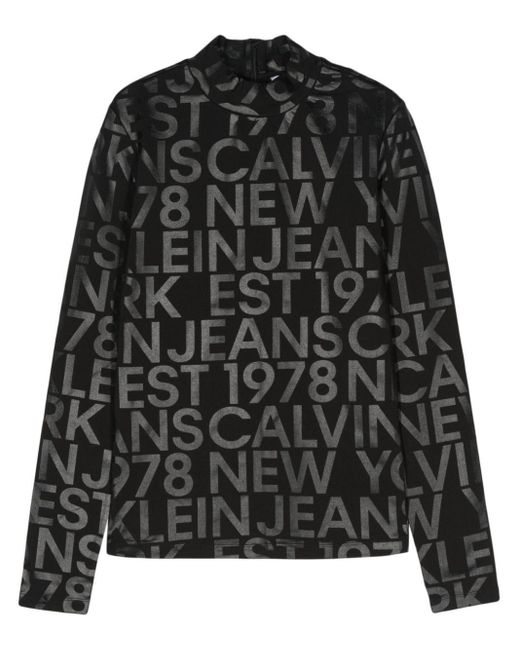 Calvin Klein Black Logo-print Top