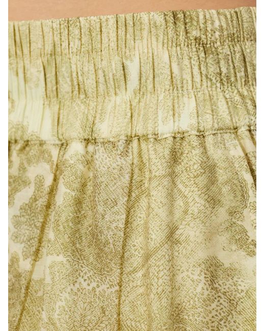 AllSaints Metallic Isla Paisley-Print Shorts