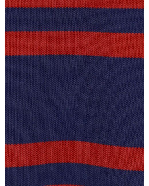 Valentino Garavani Blue Chez Embroidery Striped Polo Shirt for men