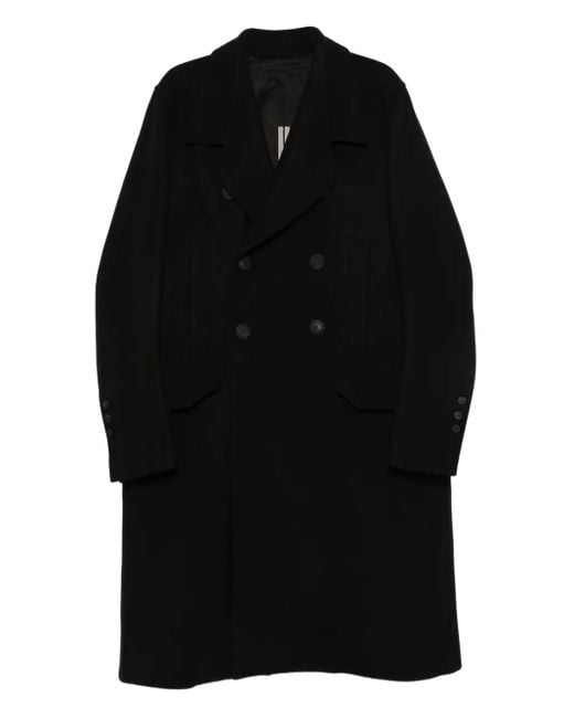 Rick Owens Doppelreihiger Mantel in Black für Herren