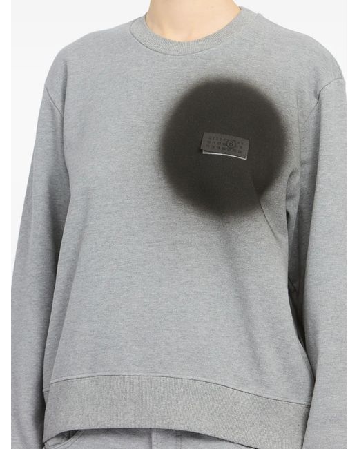 MM6 by Maison Margiela Gray Long-Sleeve Sweatshirt