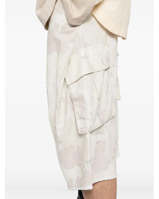 CROQUIS White Camouflage-Print Shorts for men