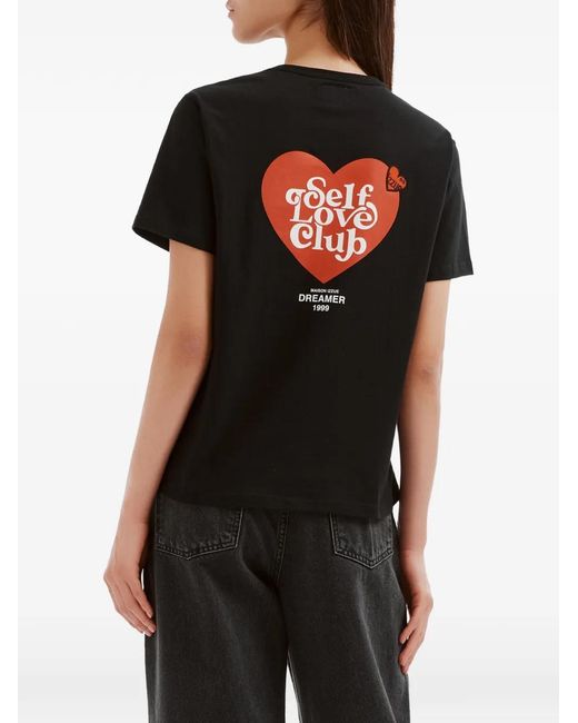 Izzue Black Heart-Motif T-Shirt