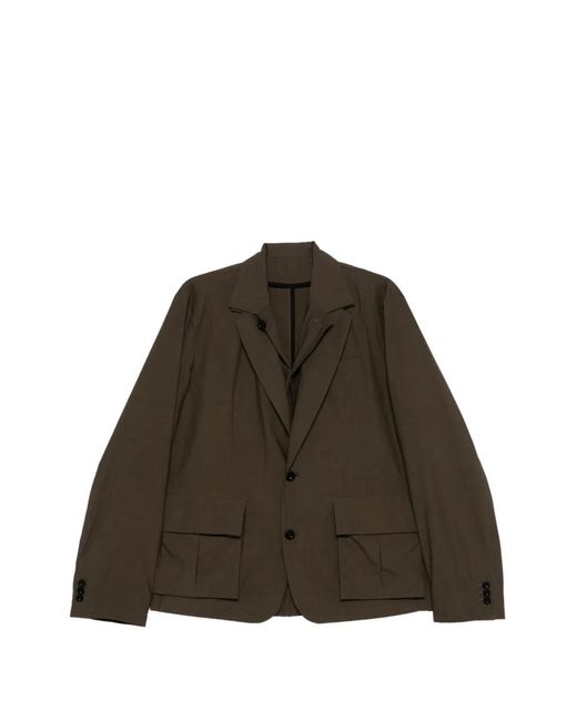 Sacai Brown Veste Boutonnée À Poches À Rabat for men