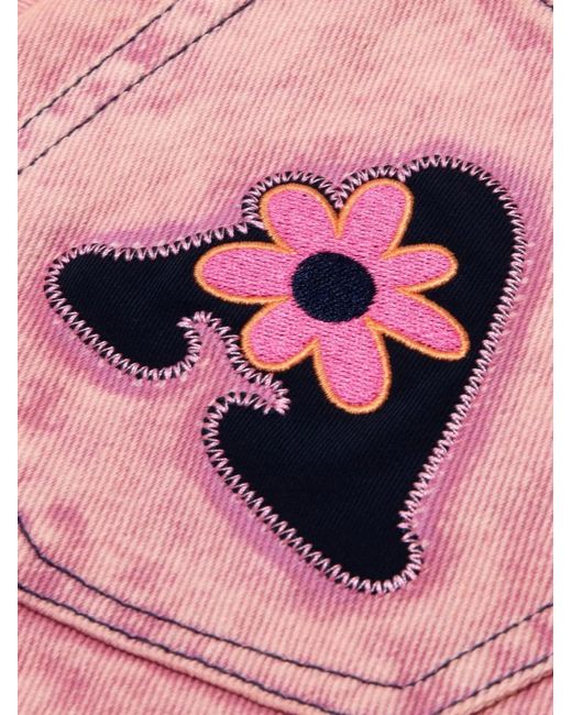 Aape By A Bathing Ape Pink Moonface-Patch Jeans