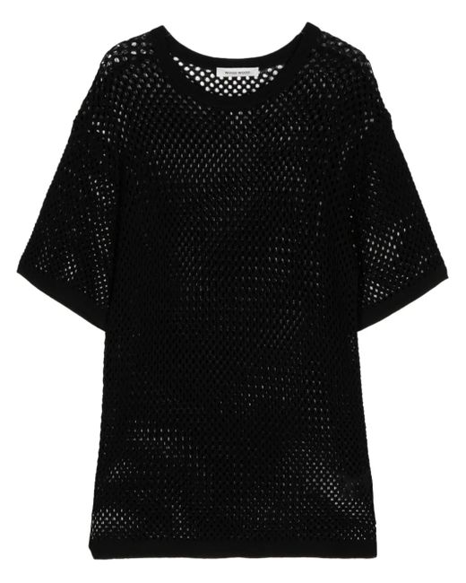 メンズ WOOD WOOD ラウンドネック Tシャツ Black
