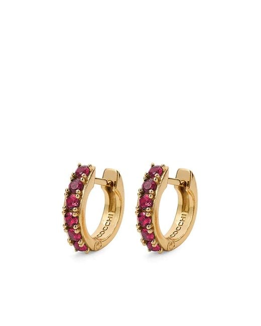 Emanuele Bicocchi Metallic Logo-Engraved Hoop Earrings