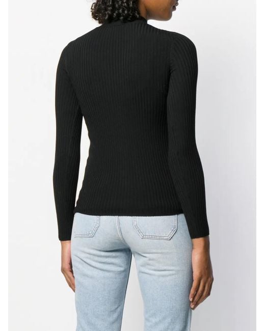 Sandro Ribgebreid Vest in het Black