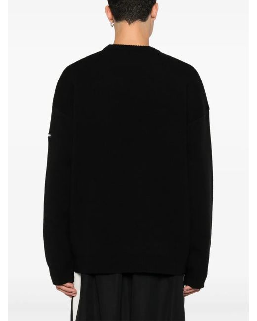Balenciaga Blue Logo-Patch Sweater