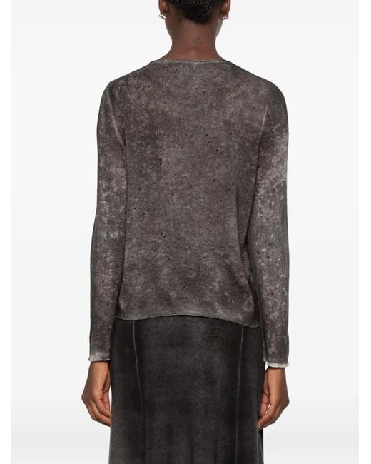 Avant Toi Gray V-Neck Sweater