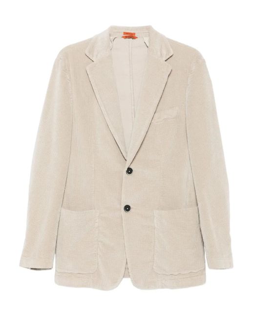 Barena Ribfluwelen Blazer Met Enkele Rij Knopen in het Natural voor heren