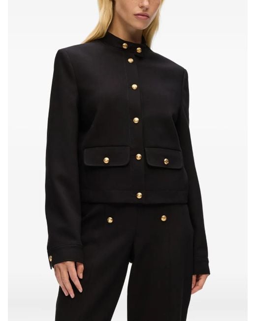 Karl Lagerfeld Black Mock-Neck Jacket
