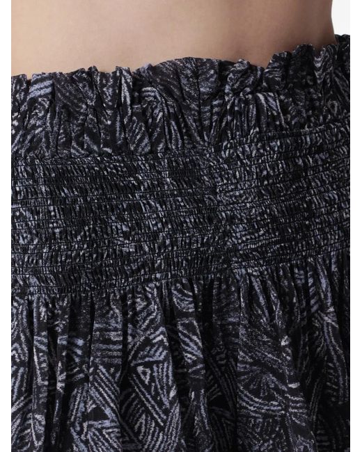 Isabel Marant Blue Maelly Smocked Shorts