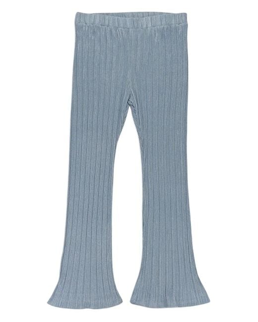 Pantalones de lúrex acampanados CALLIPYGIAN de color Blue