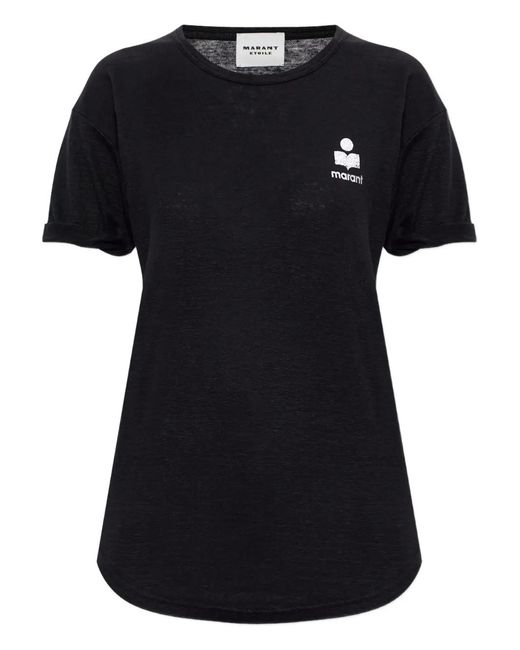 Isabel Marant Black Logo-Detail T-Shirt